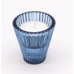 Candle Holder Glass Flip Royal Blue